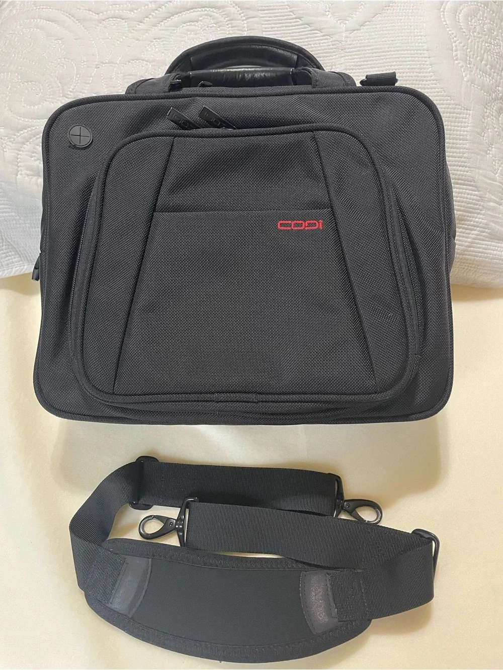 Black Codi Laptop Business School Briefcase Bag Black with Shoulder Strap